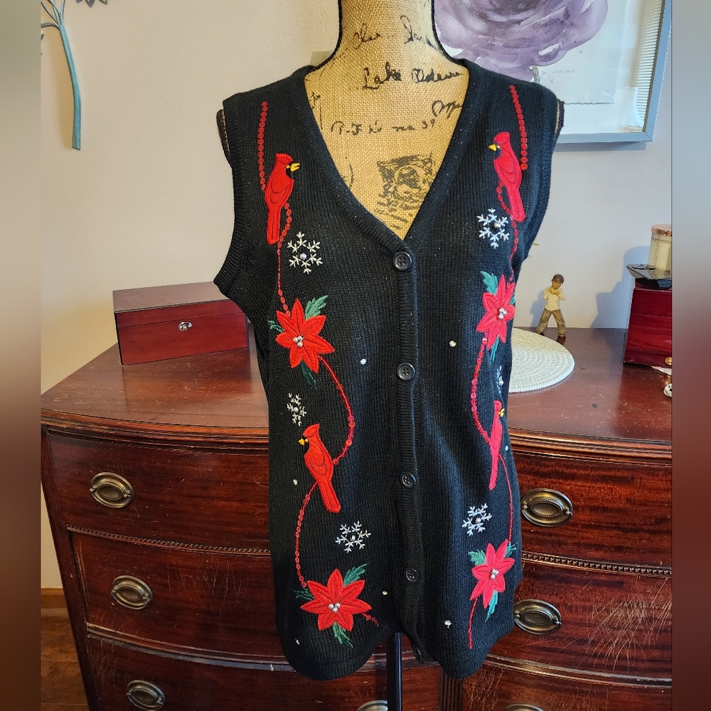 Susan Bristol Holiday Knit Vest